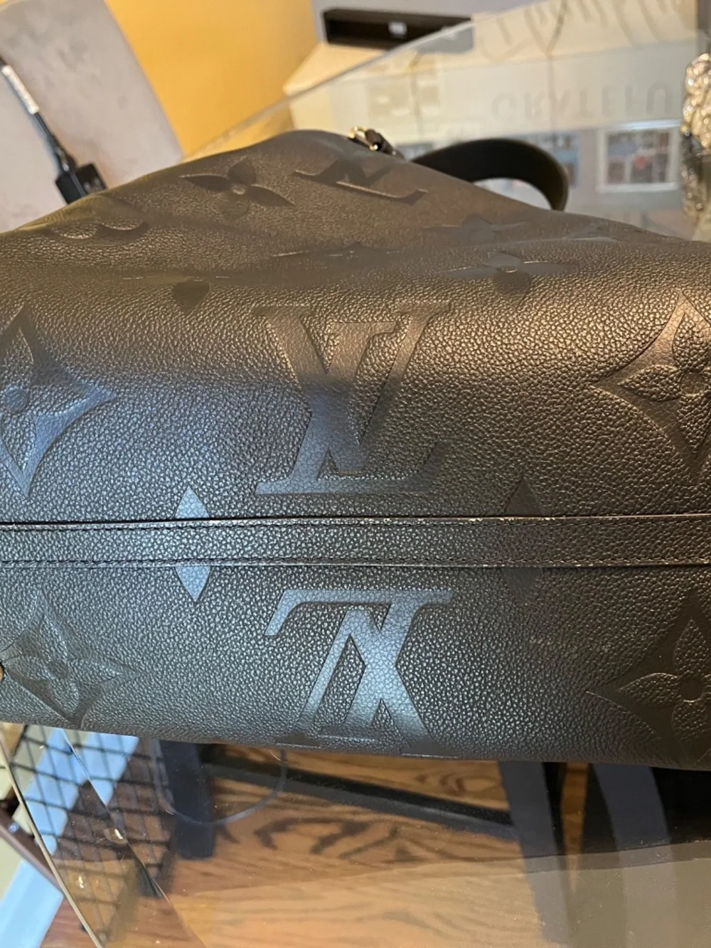 Louis Vuitton Monogram Empreiente CarryAll PM in Black Noir